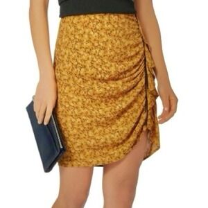 VERONICA BEARD Spencer Women's Size 8‎ Floral Ruched Ruffle Zipper Mini Skirt